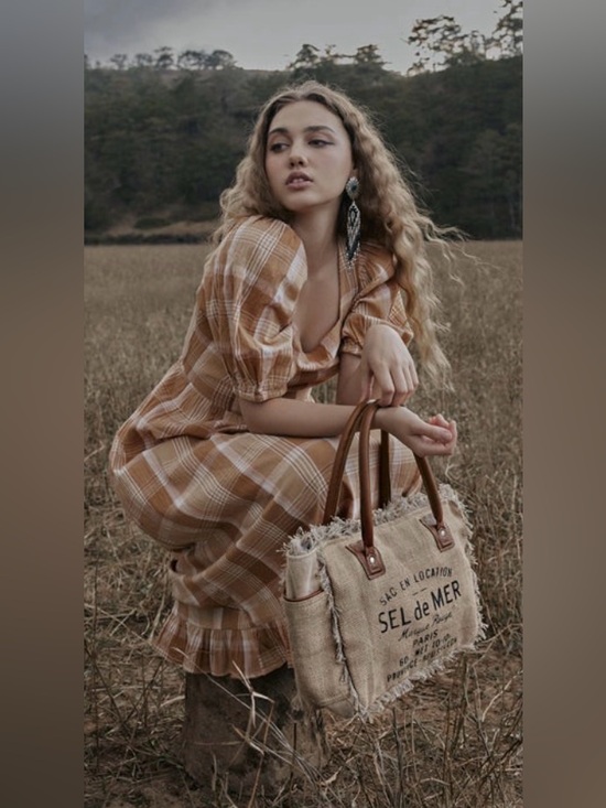 Myra Bag Handbags - NWOT Myra Sel De Mer Canvas Leather Tote Bag Frayed Fringe French Market Rustic